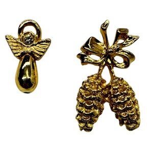 Angel and Pinecone Lapel Pins